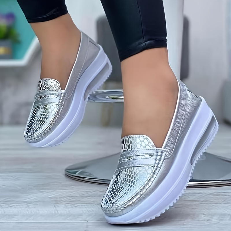 womens platform sneakers comfortable low top slip on shoes womens fashion walking shoes details 1