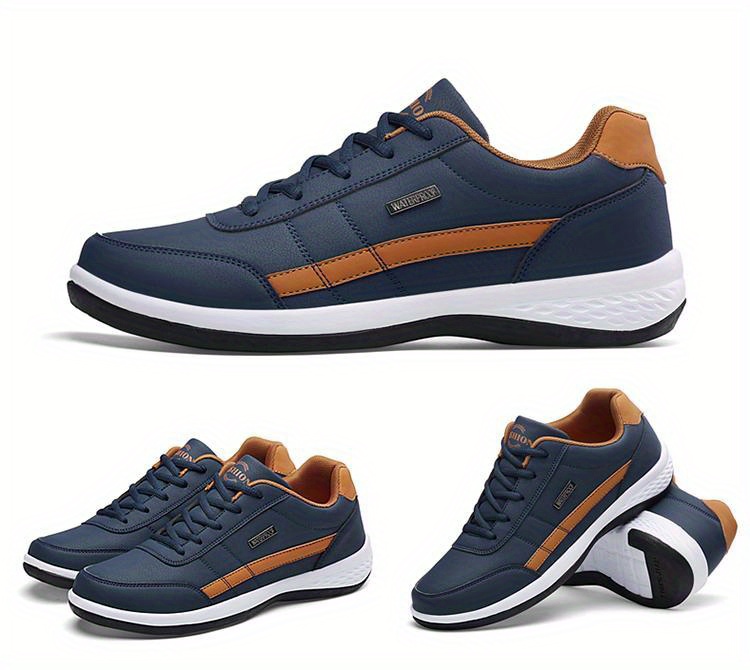 mens lace up sneakers athletic shoes wear resistant and breathable details 5