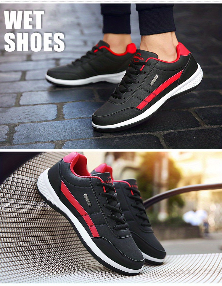 mens lace up sneakers athletic shoes wear resistant and breathable details 6