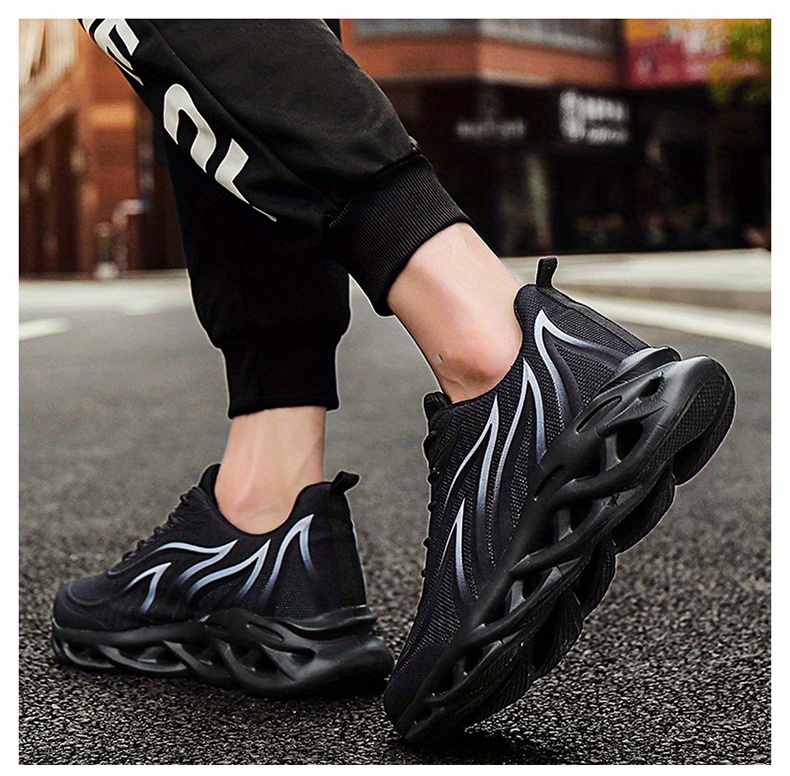 mens lace up blade sneakers athletic shoes lightweight and breathable running basketball workout gym details 7