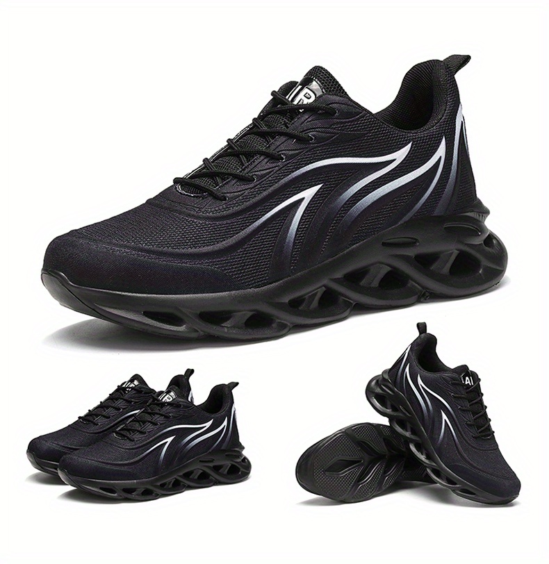 mens lace up blade sneakers athletic shoes lightweight and breathable running basketball workout gym details 13