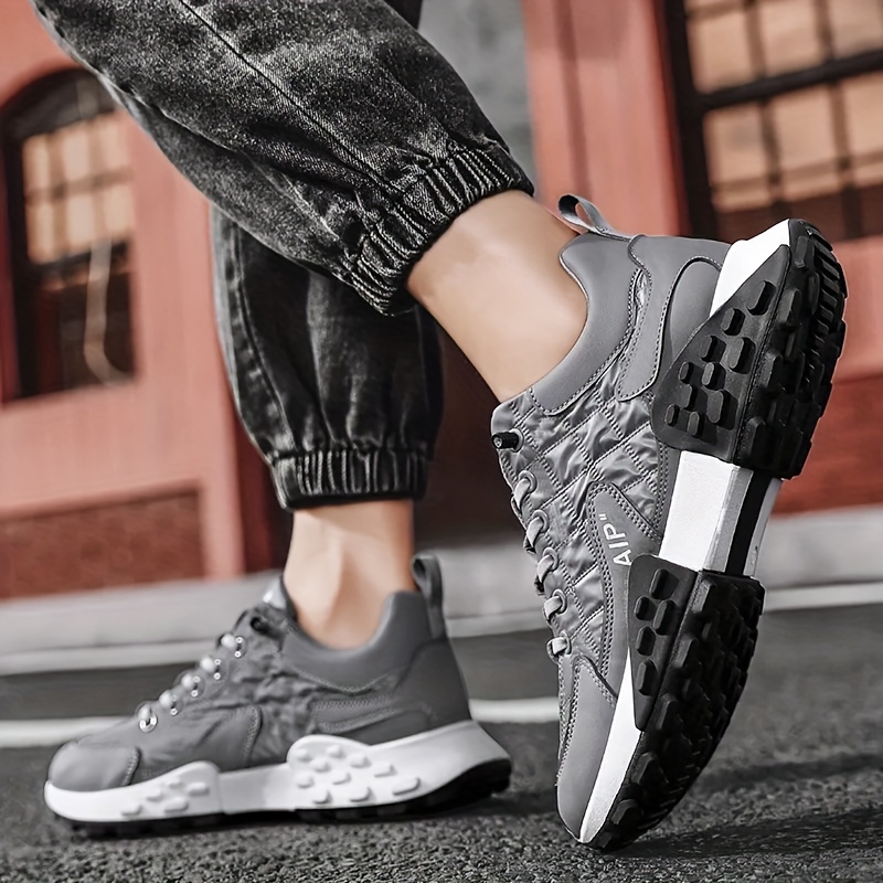 mens and womens trendy cloth sneakers color block wear resistant non slip outdoor walking shoes for spring details 7