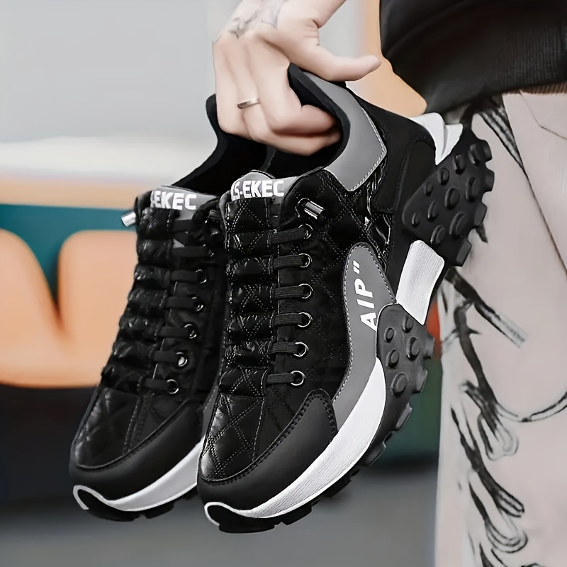 mens and womens trendy cloth sneakers color block wear resistant non slip outdoor walking shoes for spring details 12