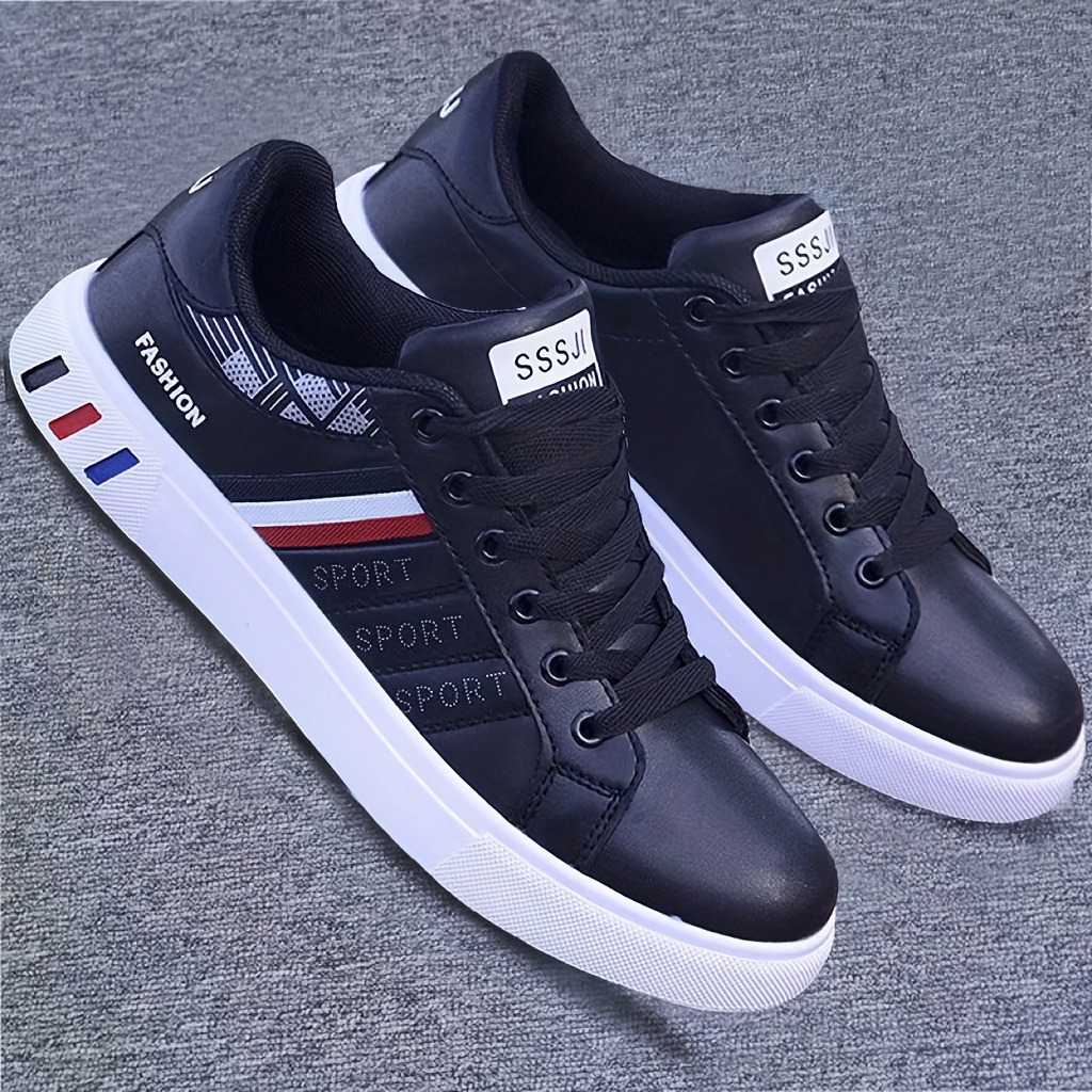 mens trendy casual strips lace up sneakers with assorted colors details 6