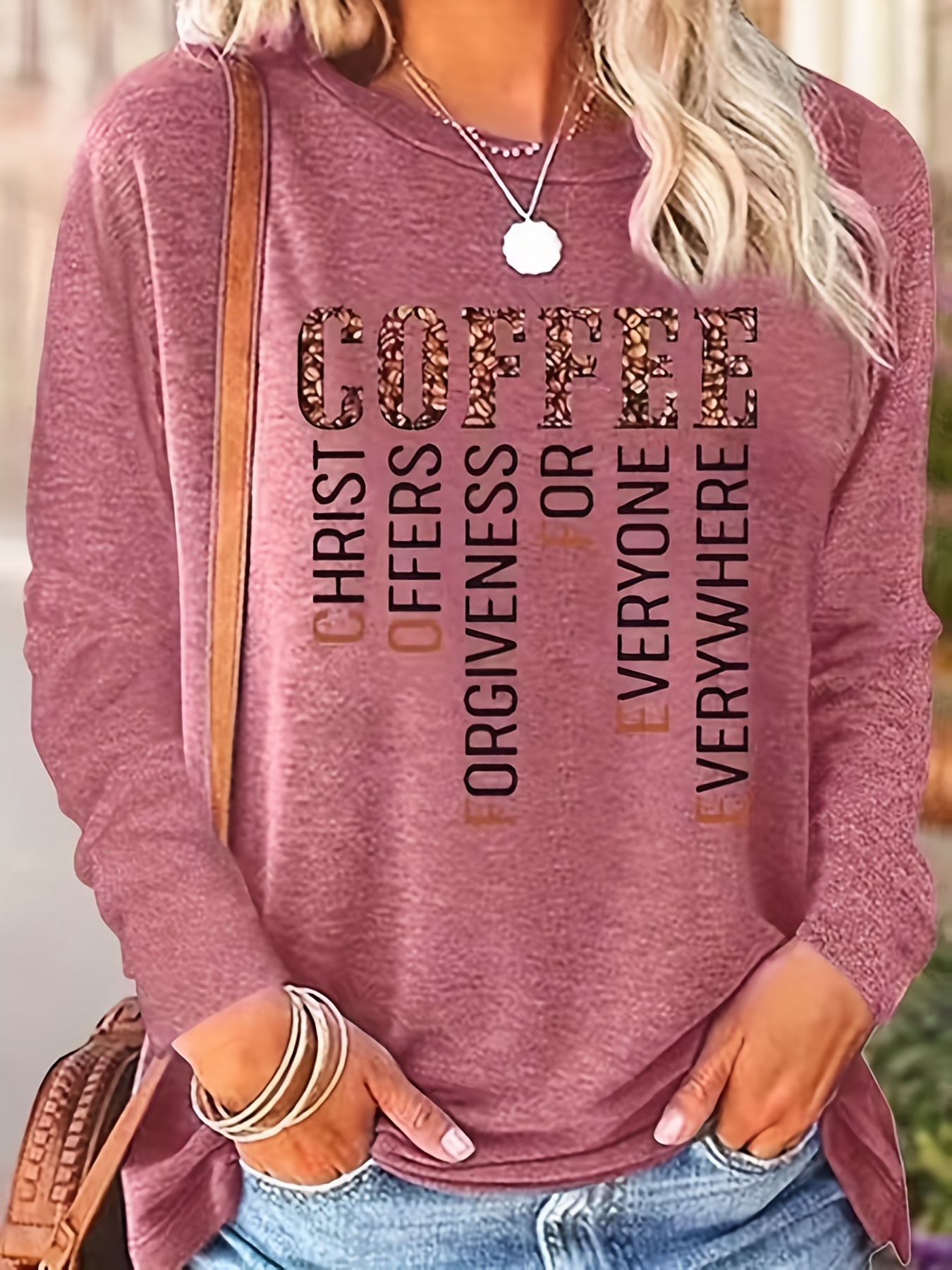 letter print crew neck t shirt casual long sleeve t shirt for spring fall womens clothing details 0