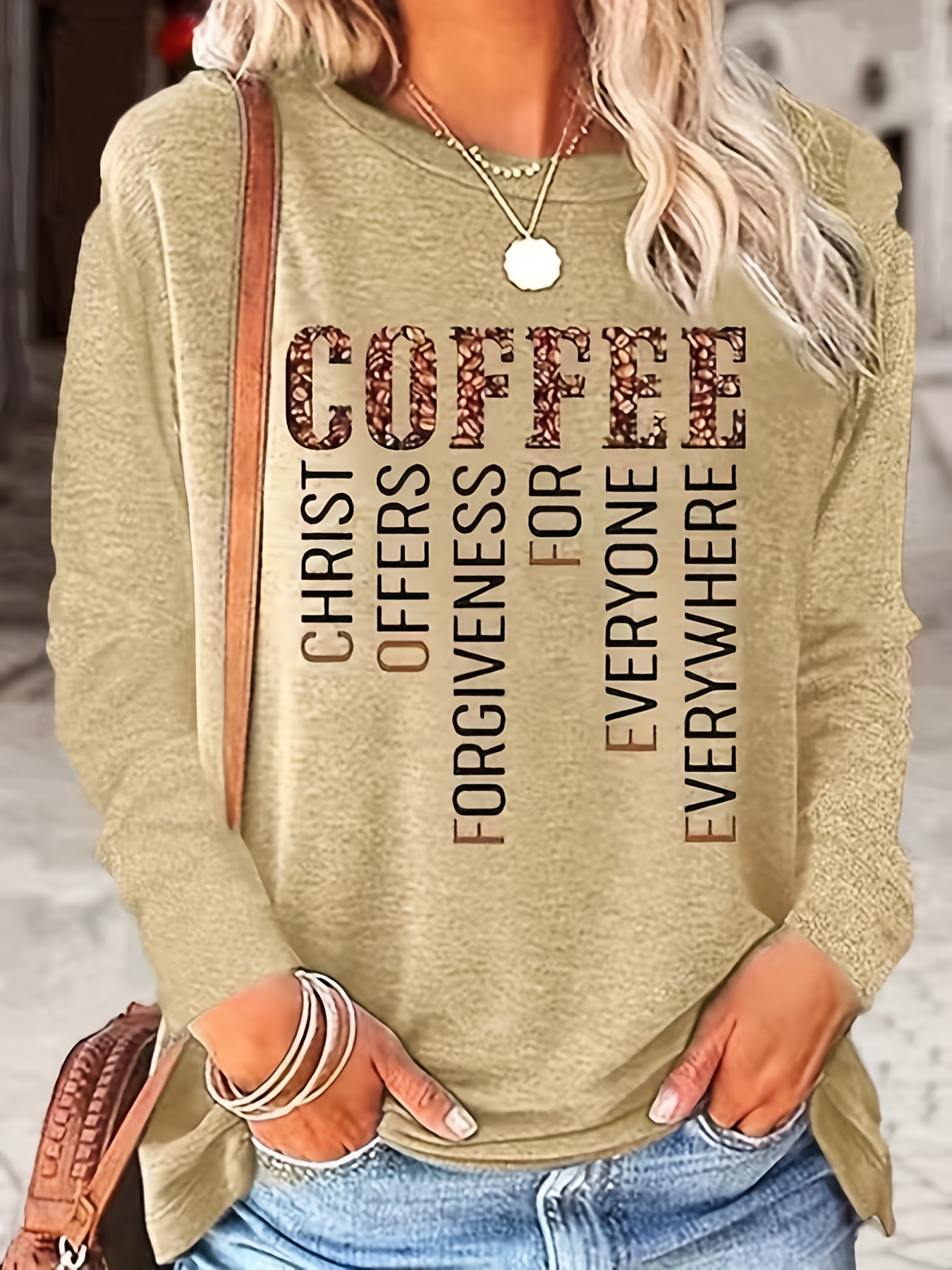 letter print crew neck t shirt casual long sleeve t shirt for spring fall womens clothing details 10