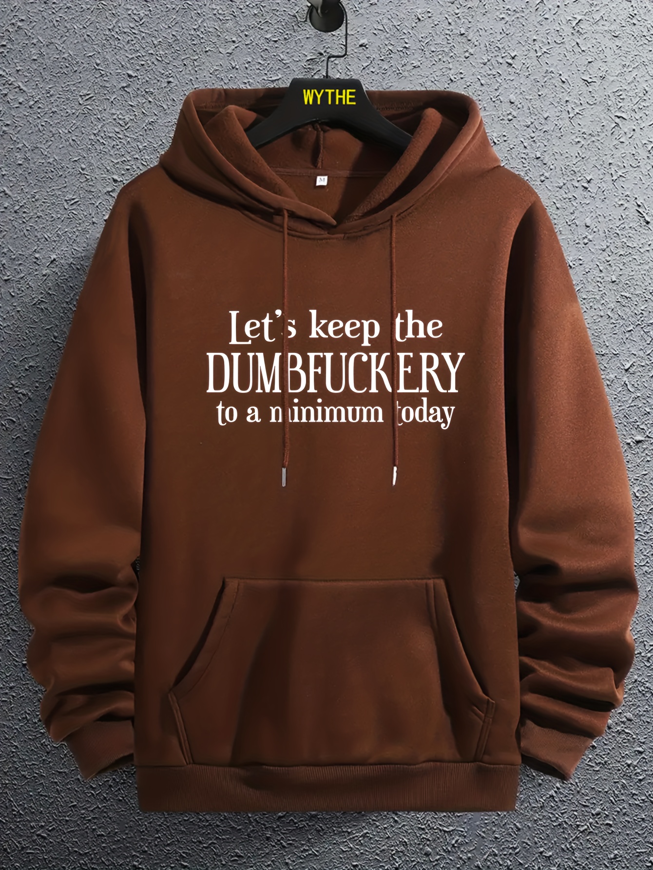 dumfuckery print hoodies for men graphic hoodie with kangaroo pocket comfy loose trendy hooded pullover mens clothing for autumn winter details 10