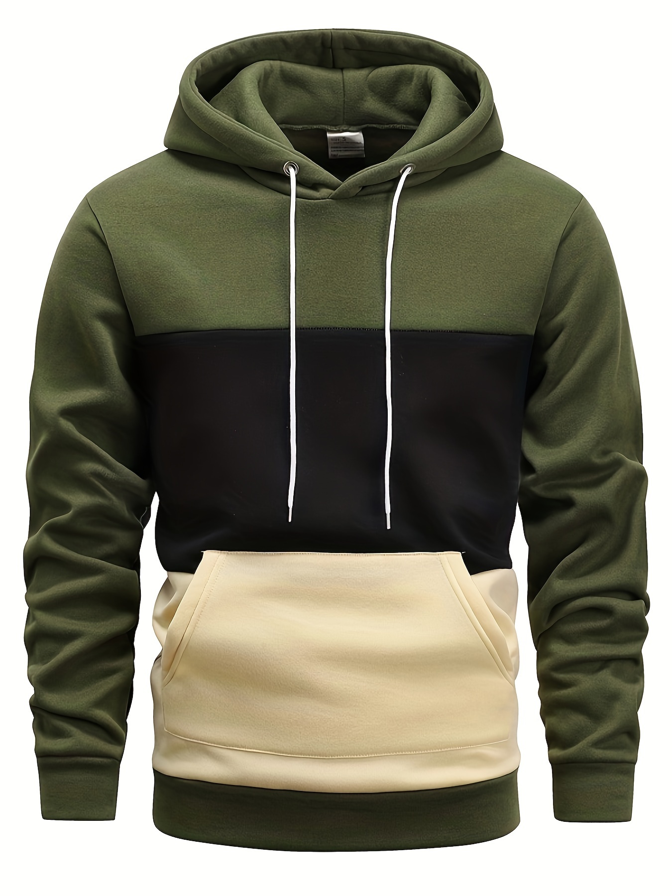 color block hoodie cool hoodies for men mens casual graphic design pullover hooded sweatshirt with kangaroo pocket streetwear for winter fall as gifts details 11