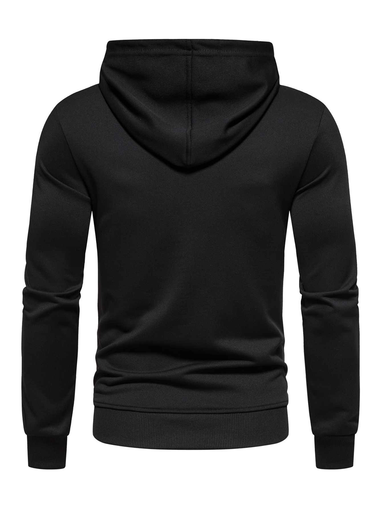 mens long sleeve solid hoodies street casual sports and fashionable with kangaroo pocket sweatshirt suitable for outdoor sports for autumn and winter fashionable and versatile details 1